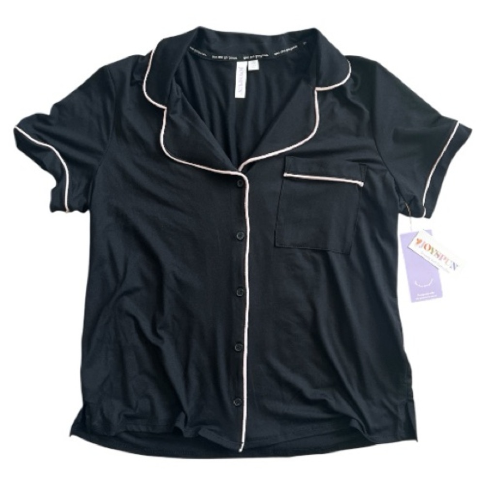 🆕 Joyspun Women's Black Pink Pajama Set Size Medium (8/10) NWT - Picture 2 of 4